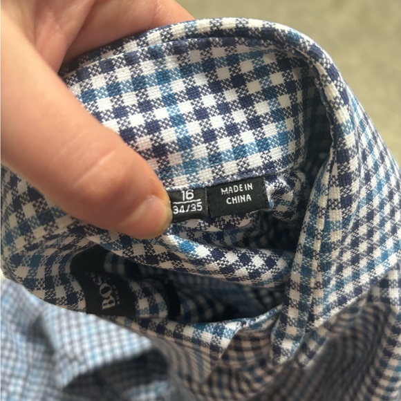 Huge Boss Mens Long Sleeve Button Down 16 34/35 - Picture 3 of 4